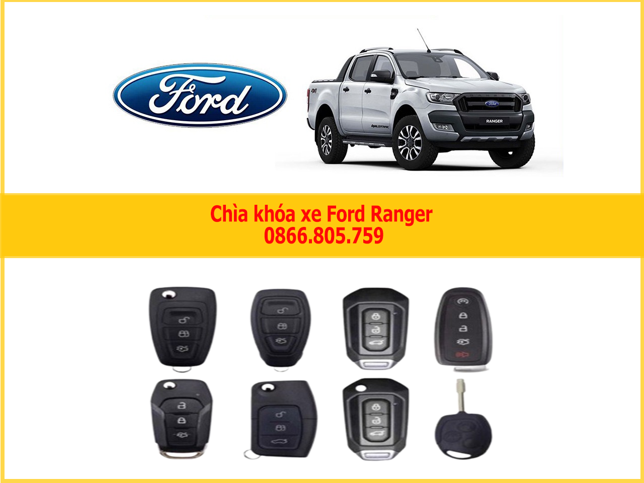 làm chìa khóa Ford Ranger